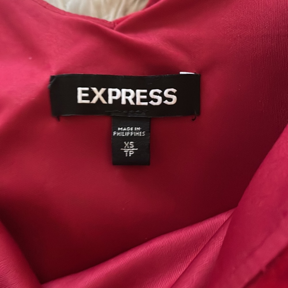 Red crushed velvet holiday party dress - Picture 5 of 5